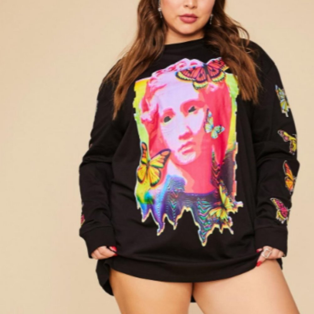 LUX ACID CANVAS LONG SLEEVE TEE ( BRAND NEW !!!! )